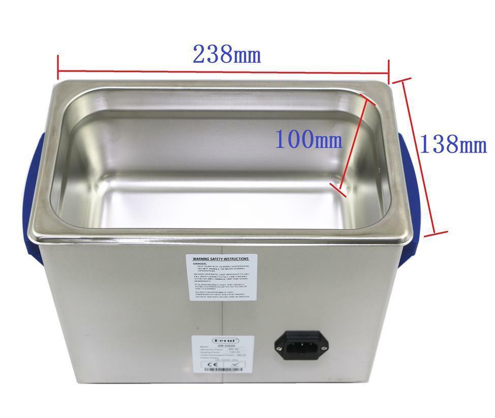 3L 120W High-Q Steel Dental Lab Ultrasonic Bath Cleaner Timer/Heater DR-LQ30 - Fresh Stock Dated December 2025