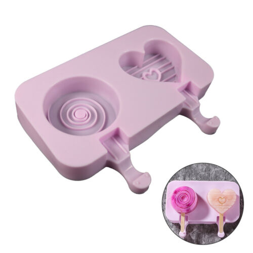 DIY Silicone Ice Cream Mold Reusable Ice Cube Tray Maker Kit with 50 Wooden Cane - Fresh Stock Dated February 2026