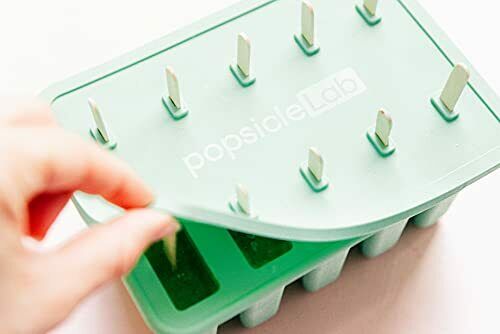 PopsicleLab Popsicle Mold Set, Ice Cream Ice Pop Molds, 50 Popsicle Bags, Funnel - Fresh Stock Dated February 2026