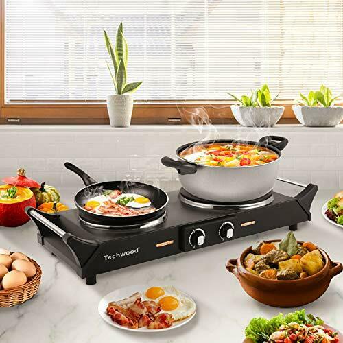 Techwood Hot Plate Electric Single Burner 1800W Portable Burner for Cooking - Fresh Stock Dated February 2026