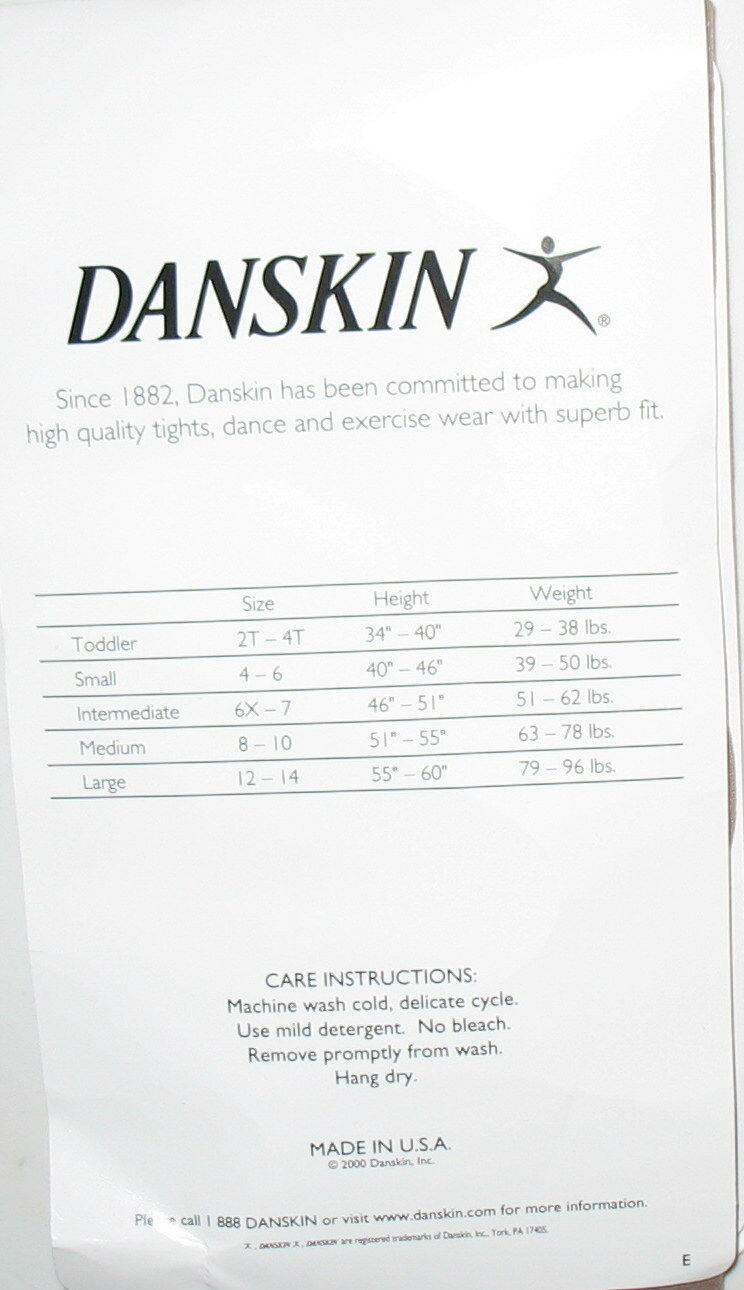DANSKIN HIGH PERFORMANCE LEGWEAR - NEW - MEDIUM - LT. TOAST -  FOOTED TIGHTS - Fresh Stock Dated December 2025