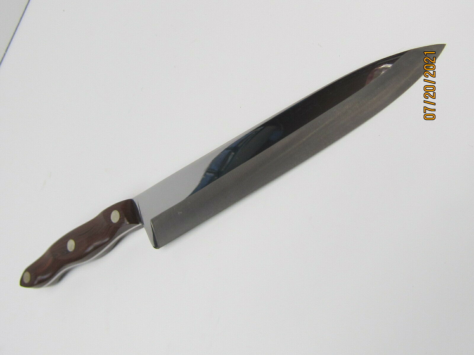 CUTCO NO. 25 CHEF'S KNIFE, EXCELLENT CONDITION, BROWN HANDLE - Fresh Stock Dated January 2026