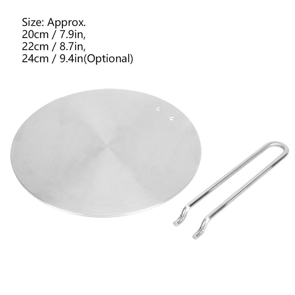 ✔20cm Stainless Steel Electric Cooker Induction Plate Hob Adapter Heat Diffuser - Fresh Stock Dated February 2026
