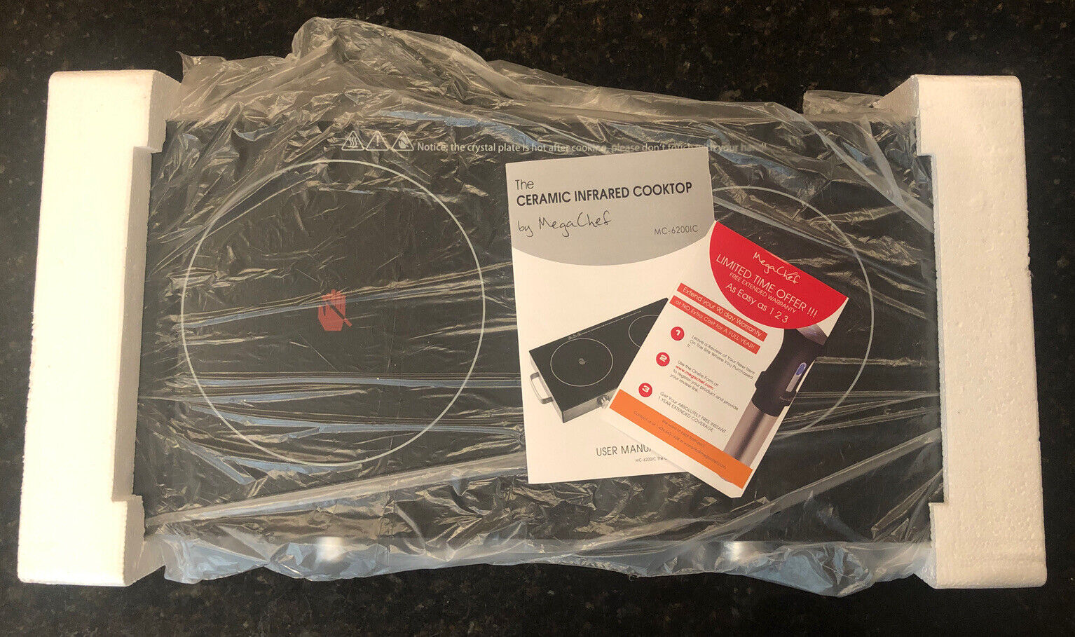 Infrared Cooktop Double 2 Burner Electric Hot Plate Dual Stove Ceramic - Fresh Stock Dated February 2026