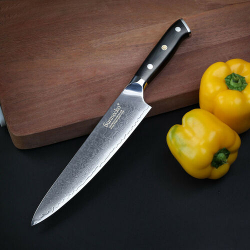 Chef Knife Pro Kitchen Knife 8 Inch Chef's Knives VG10 Damascus Steel G10 Handle - Fresh Stock Dated January 2026