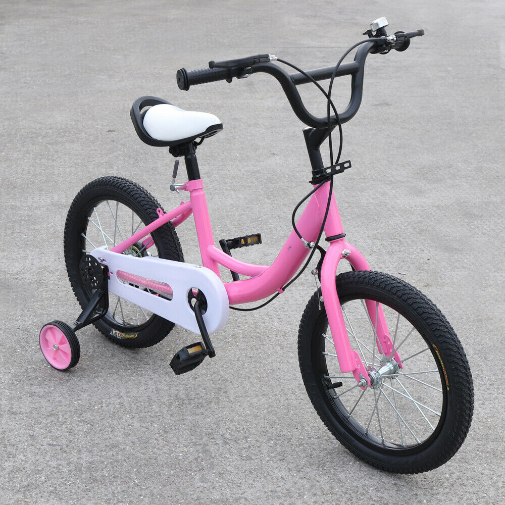 Children's Bicycle Kids Vehicles W/ Auxiliary Wheel Adjustable Seat Handlebars - Fresh Stock Dated January 2026