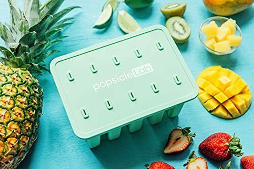 PopsicleLab Popsicle Mold Set, Ice Cream Ice Pop Molds, 50 Popsicle Bags, Funnel - Fresh Stock Dated February 2026