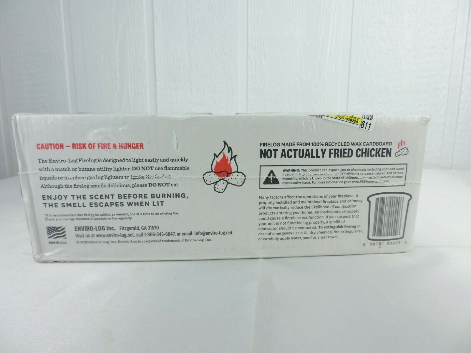 KFC Firelog 11 Herbs & Spices Envirolog Kentucky Fried Chicken 1 Count 5lbs New - Fresh Stock Dated December 2025