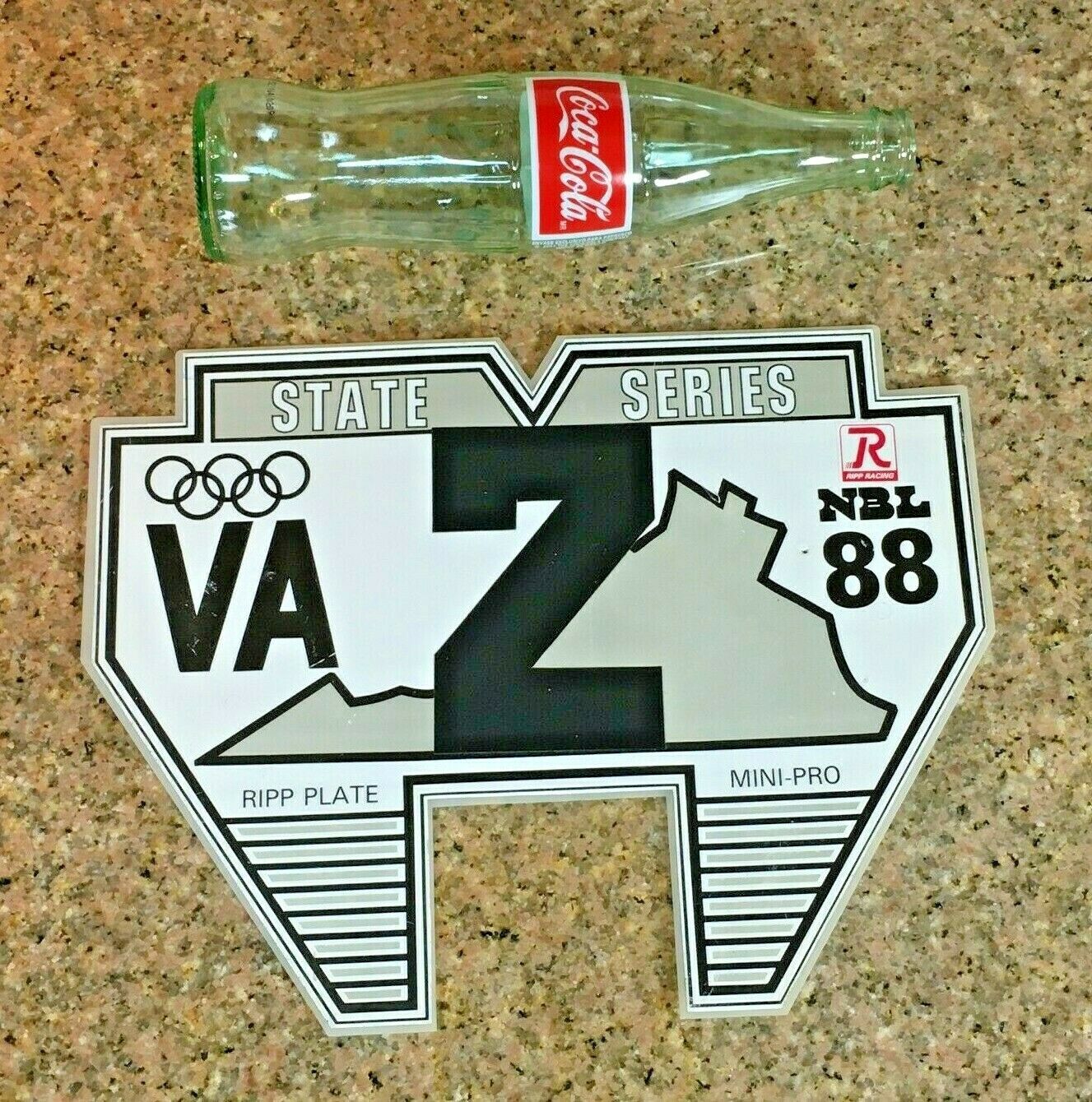 RIPP PLATE Old School BMX Mini Number Plate 1988 Virginia State Trophy Plate NBL - Fresh Stock Dated December 2025