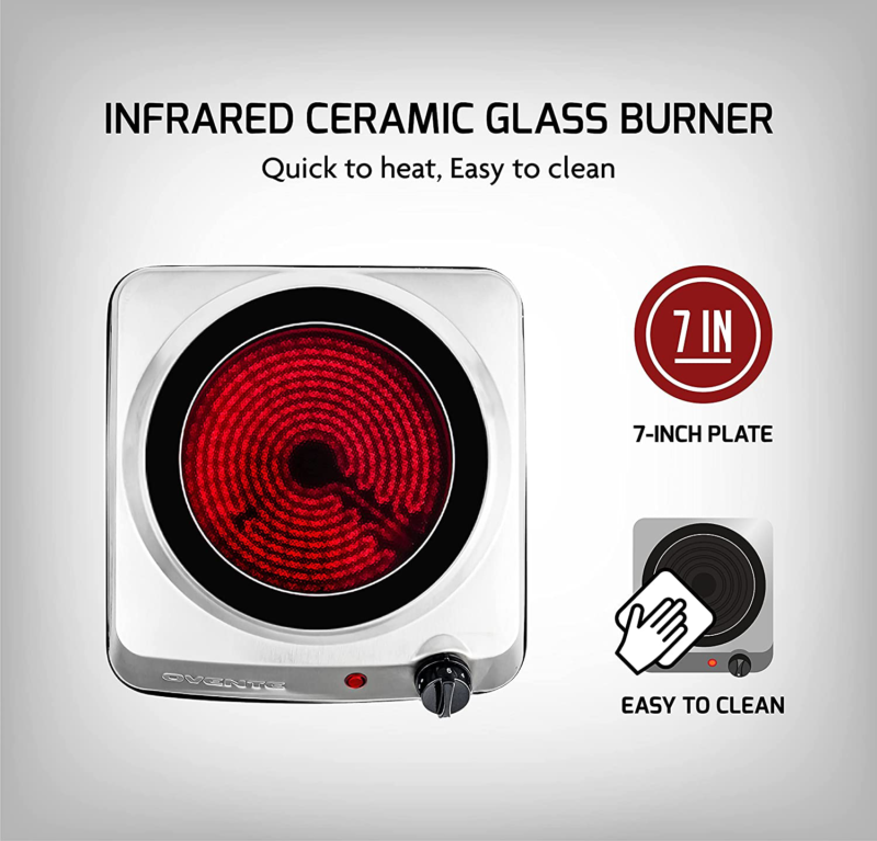 Estufa eléctrica Placa cocción Calentador De Cocina 7Inch Hornillo Portatil1000W - Fresh Stock Dated February 2026