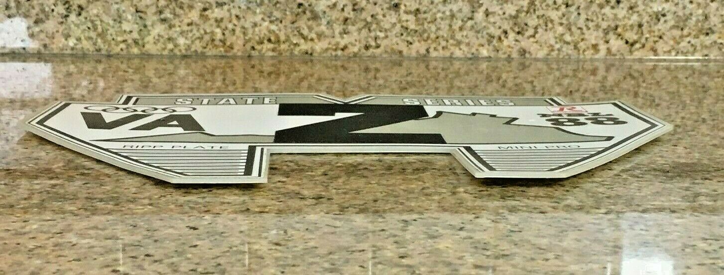 RIPP PLATE Old School BMX Mini Number Plate 1988 Virginia State Trophy Plate NBL - Fresh Stock Dated December 2025