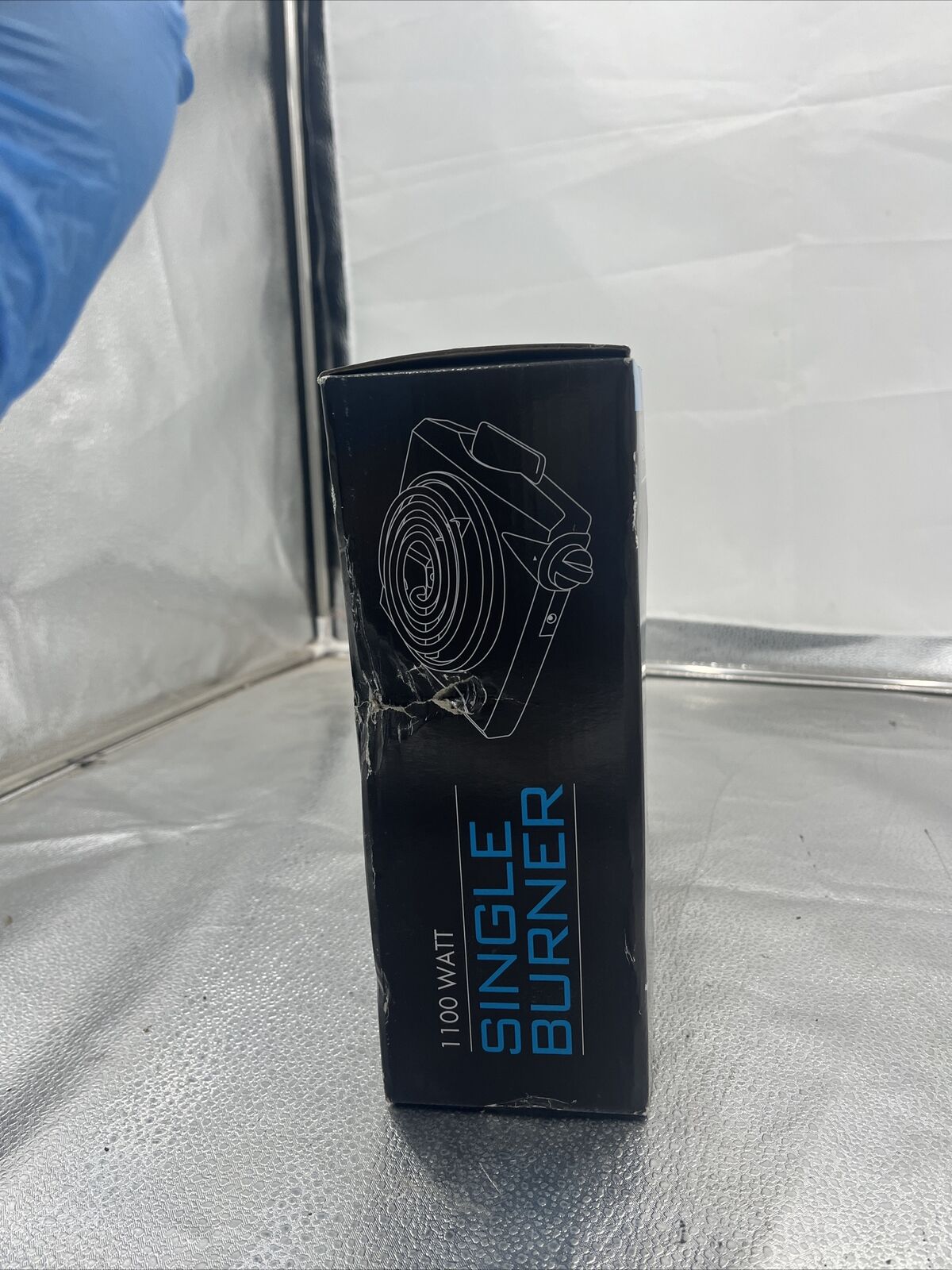 Living Solutions 1100W Single Burner NIB_Portable & Fast-Heating - Fresh Stock Dated February 2026