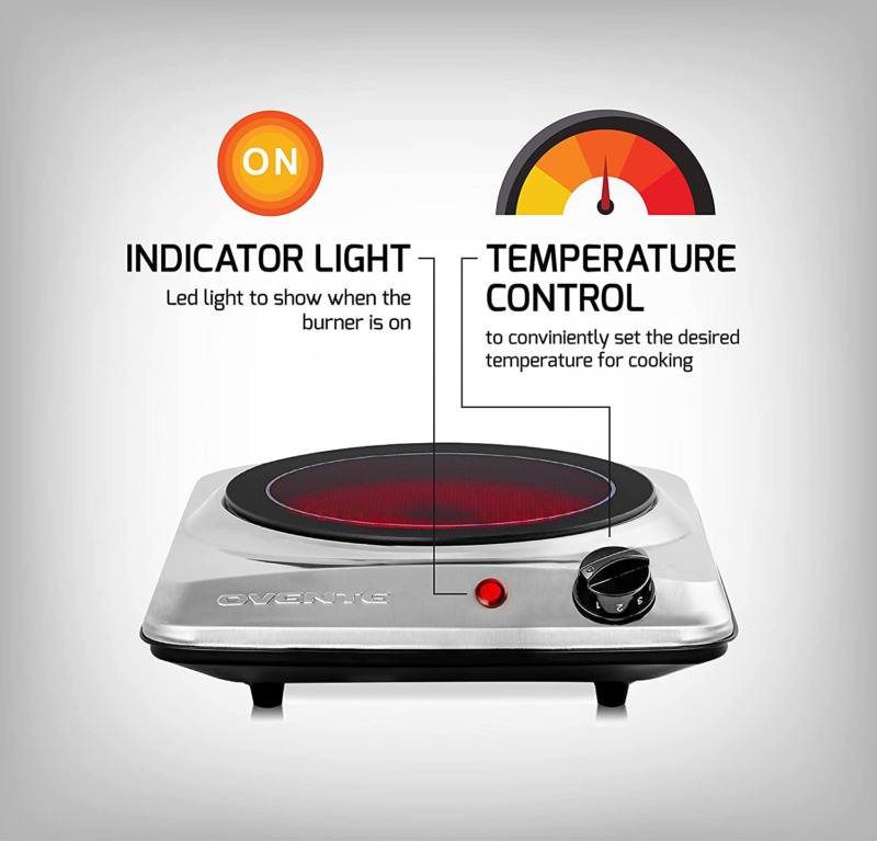 Estufa eléctrica Placa cocción Calentador De Cocina 7Inch Hornillo Portatil1000W - Fresh Stock Dated February 2026
