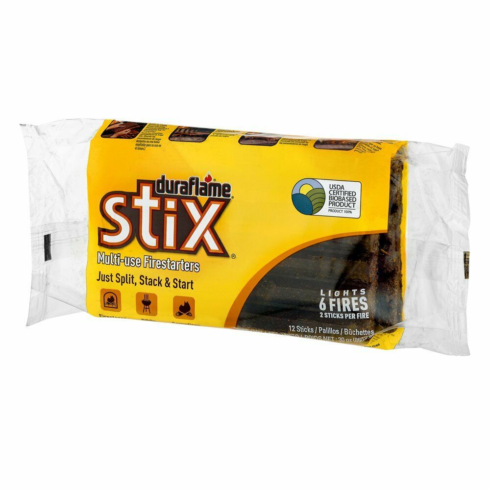 Duraflame Stix Multi-use Firelighters Light Wood Or Charcoal Fires 12pk - Fresh Stock Dated December 2025