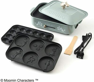 BRUNO Compact Hot Plate BOE059-BGR (Moomin) Japan Domestic AC:100 - Fresh Stock Dated February 2026