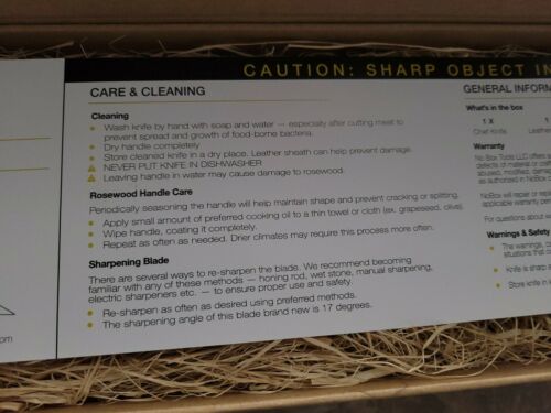 N.BX 20235028000000 Chef Knife - Fresh Stock Dated January 2026