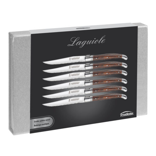 Trudeau Laguiole Steak Knives Set of 6 - Fresh Stock Dated January 2026