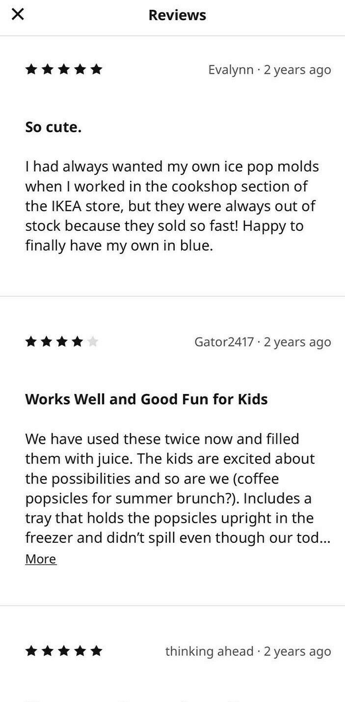 Ikea Chosigt Ice Pop Popsicle Maker Mold  Frozen Fruit  Juice Smoothie NO BPA - Fresh Stock Dated February 2026