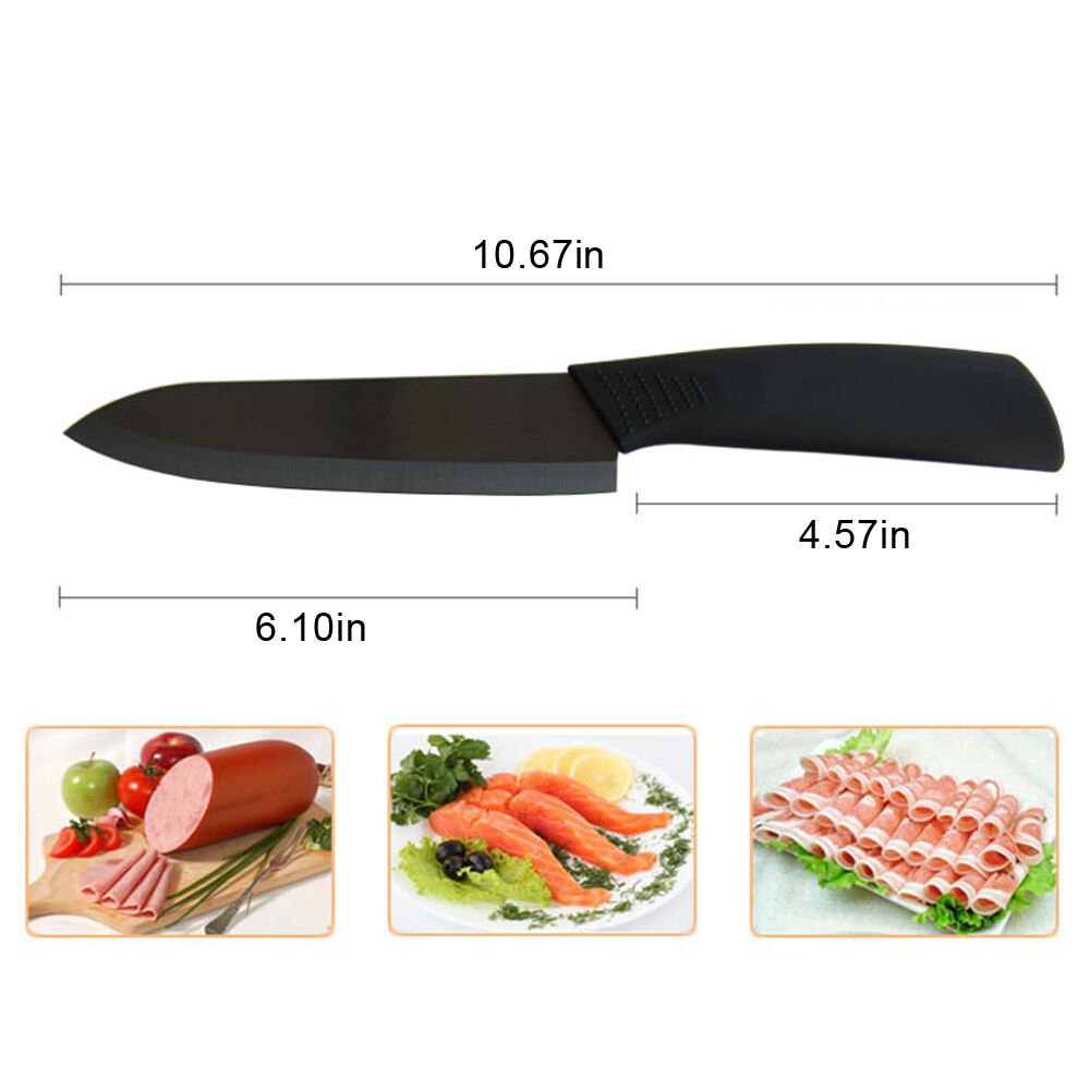 Black Blade Ceramic Kitchen Knife Set Chef Knives 3