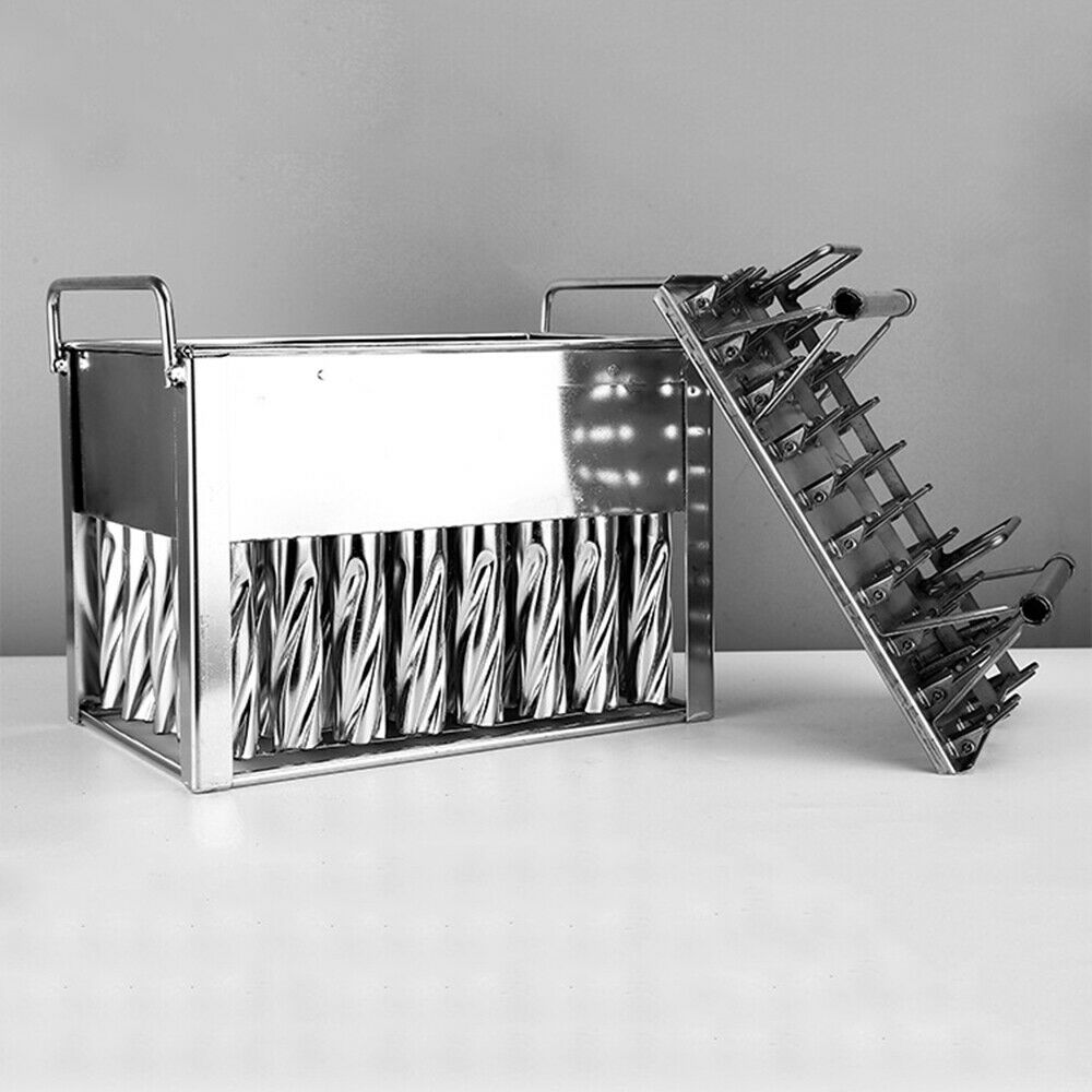 Commercial Ice Cream Stick Mold Stainless Steel 40 Pcs Spiral Popsicle Mold - Fresh Stock Dated February 2026