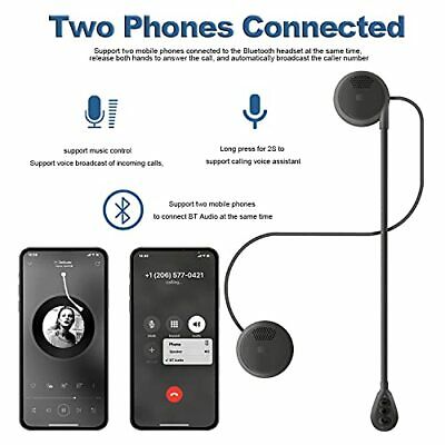 YOVDA Bluetooth Helmet Headset Ultra Thin 0.27 Inch Motorcycle Sports Headset... - Fresh Stock Dated December 2025