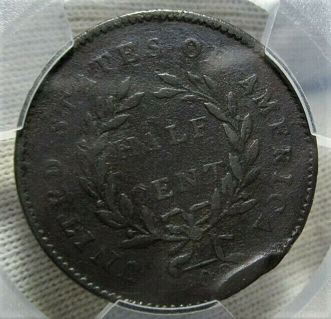 1794 Half Cent PCGS Graded VF Detail Genuine Edge Damage - Fresh Stock Dated December 2025
