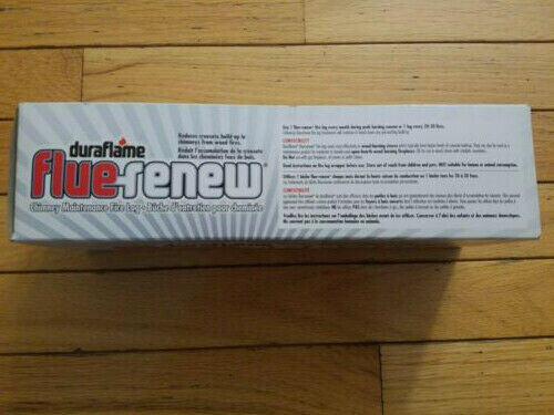Duraflame FLUE-RENEW Chimney Cleaner Maintenance Fire Log SOOT CREOSOTE REMOVER - Fresh Stock Dated January 2026