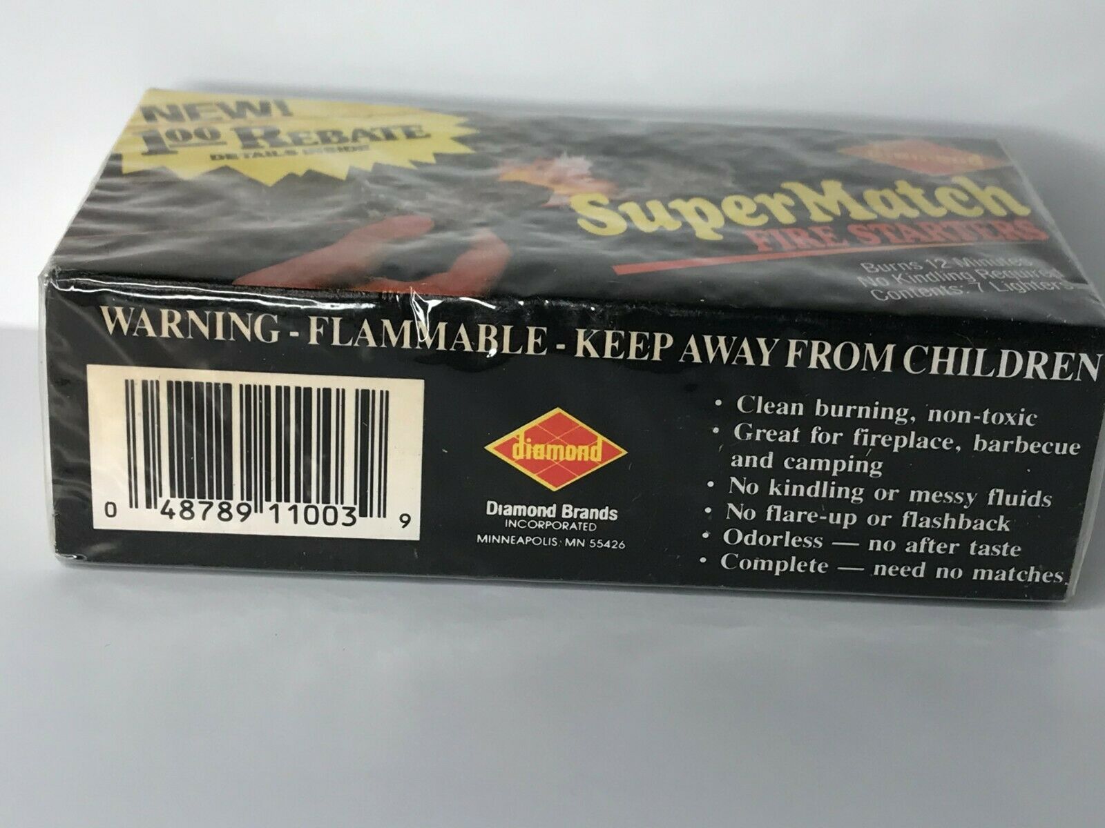 Vintage Diamond Brand SuperMatch Fire Starters 7 lighters 12 minutes! NOS light - Fresh Stock Dated December 2025