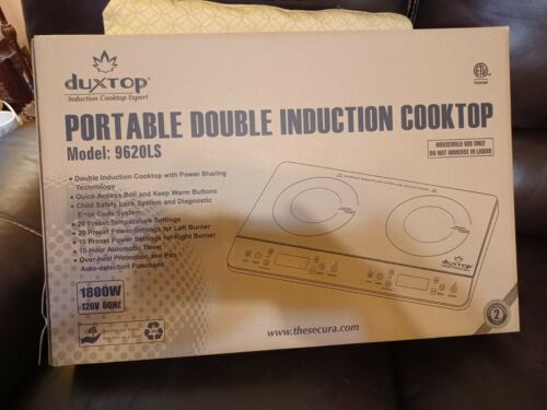 Duxtop Portable DBLE Induction Cooktop 1800W Digital Electric Countertop 9620LS - Fresh Stock Dated February 2026