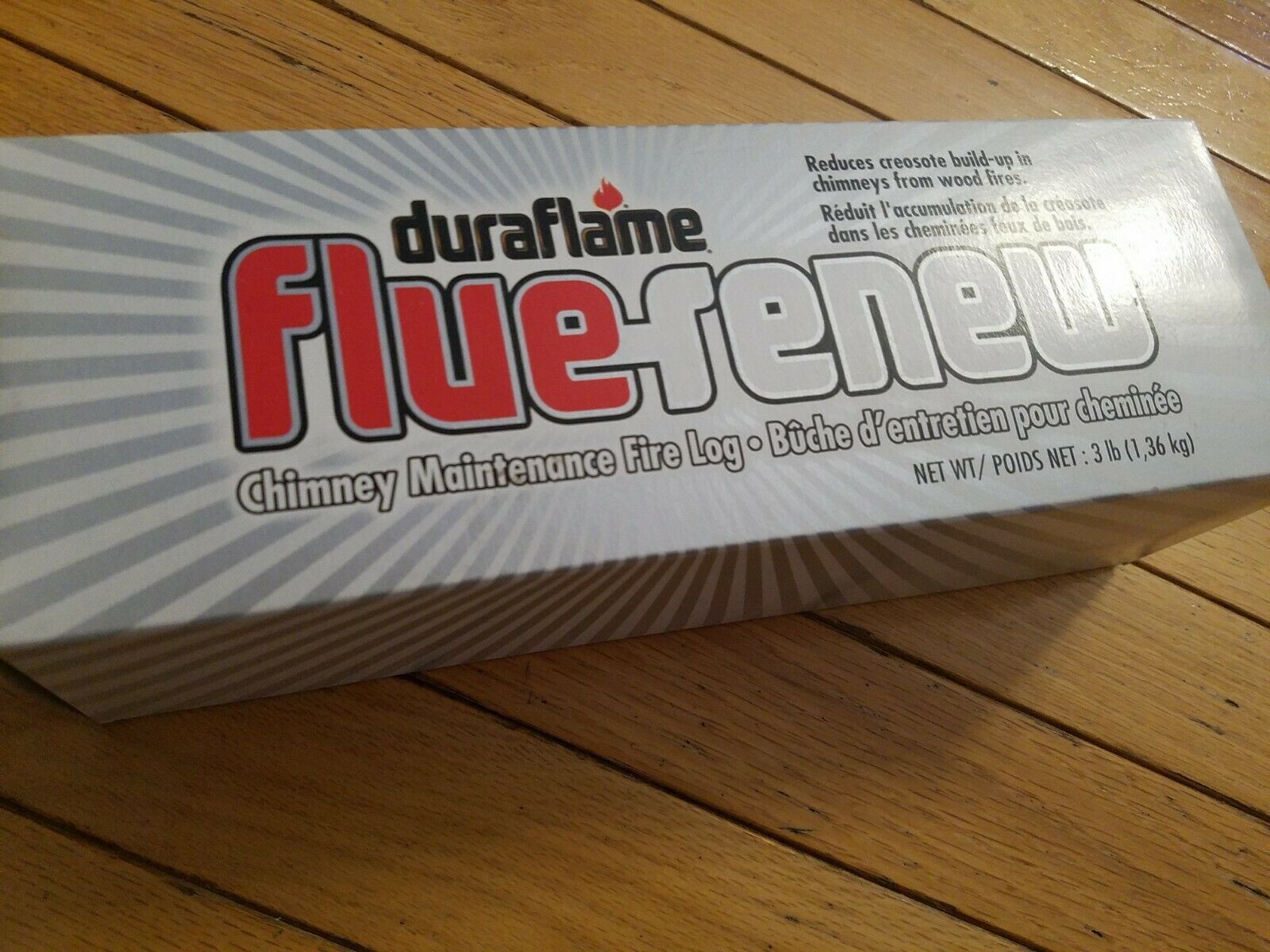 Duraflame FLUE-RENEW Chimney Cleaner Maintenance Fire Log SOOT CREOSOTE REMOVER - Fresh Stock Dated January 2026