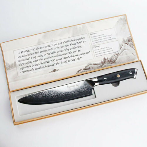 Chef Knife Pro Kitchen Knife 8 Inch Chef's Knives VG10 Damascus Steel G10 Handle - Fresh Stock Dated January 2026