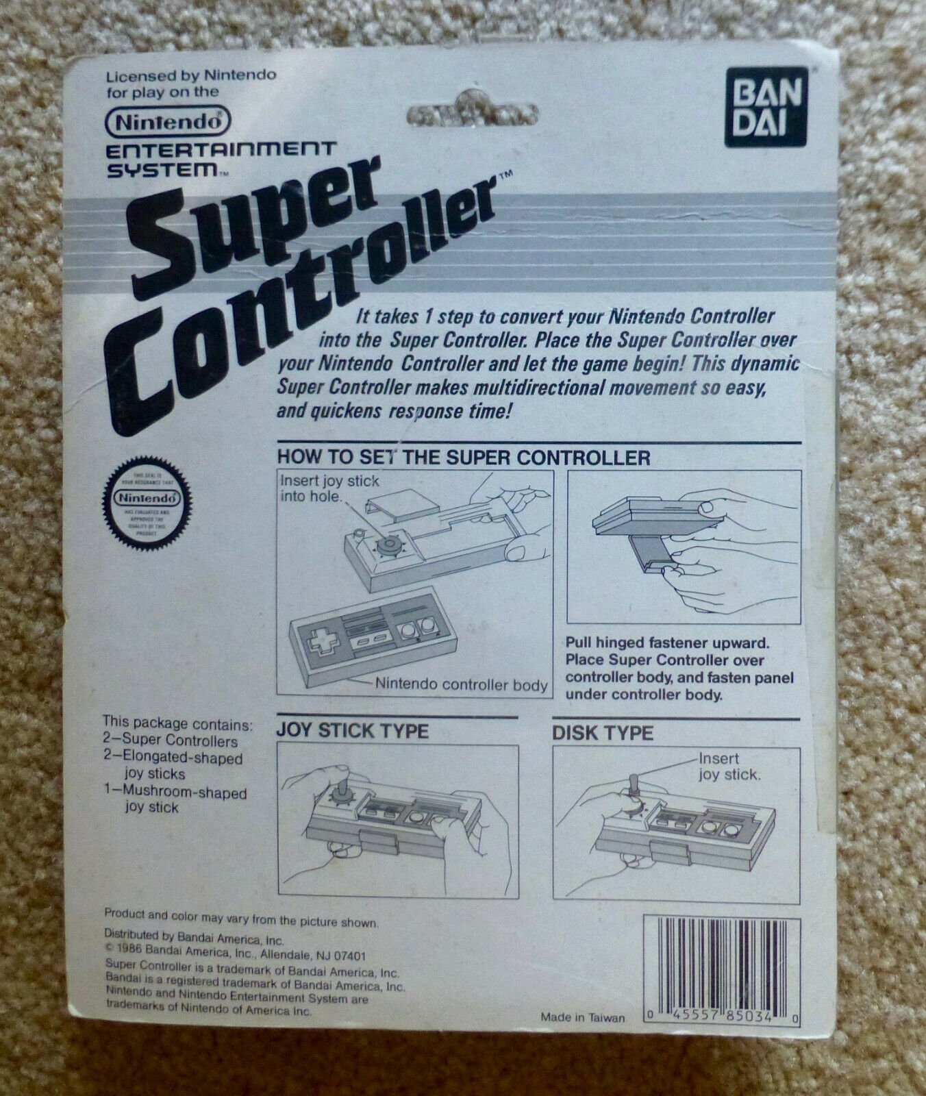 LOT OF 2 VINTAGE NINTENDO NES-BANDAI SUPER CONTROLLER FACE PLATE COVERS 1986 - Fresh Stock Dated February 2026