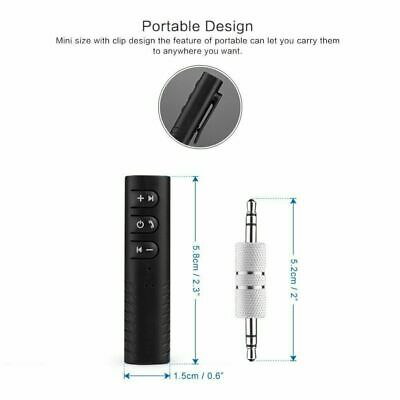 Bluetooth Receiver 3.5mm Plug Portable Wireless Audio Adapter Car AUX w/ Clip - Fresh Stock Dated December 2025