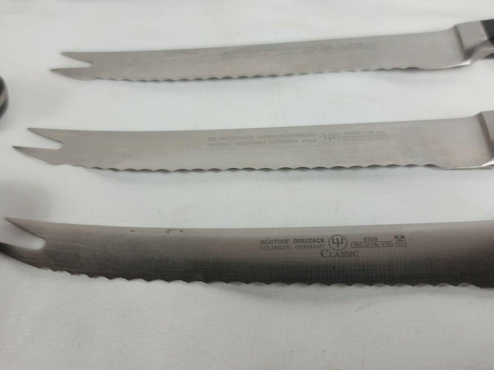 Wusthof Trident 9pc Knife Set with Original Block and Ceramic Sharpener - Fresh Stock Dated January 2026