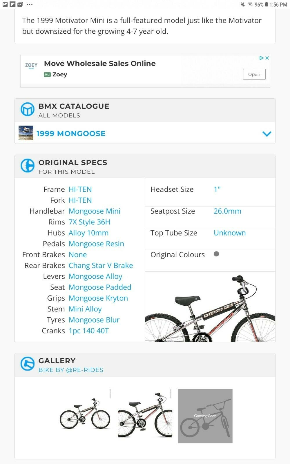 1999 Mongoose Motivator Mini  BMX Bike  Made in Taiwan - Fresh Stock Dated December 2025