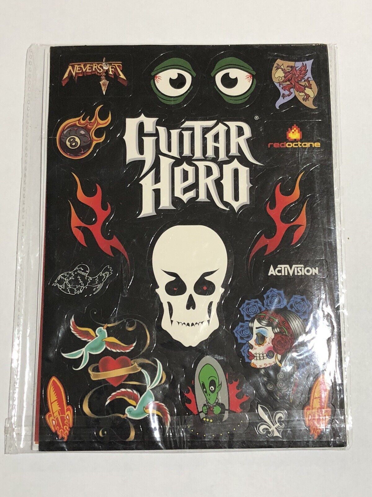 Guitar Hero Nintendo Wii Stickers + Manual Decals Activision Game Sticker - NEW - Fresh Stock Dated February 2026
