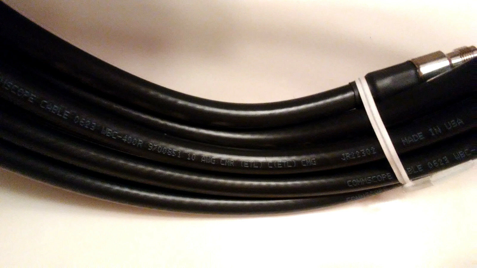 Commscope 20' Ft WBC-400R Fire Resist 50 Ohm Cable TNC Connectors Rev Polarity - Fresh Stock Dated December 2025