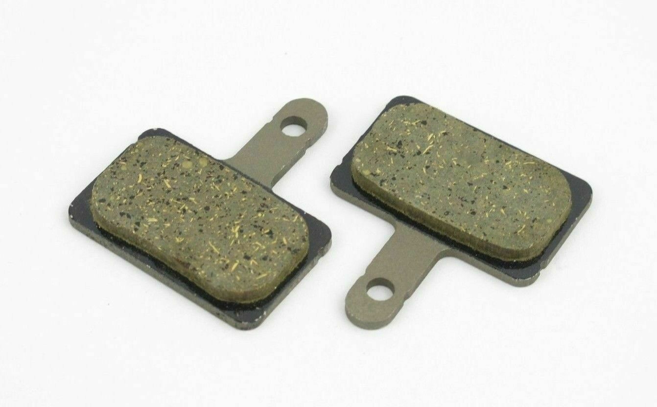 New 2 Pair For Shimano B01S Resin Disc Bicycle Brake Pads with Spring and Pin - Fresh Stock Dated December 2025