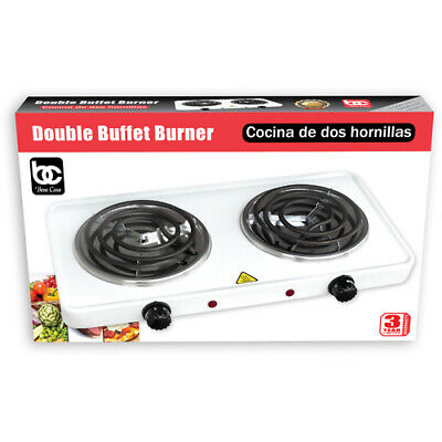 Bene Casa BC-47165 Portable Electric Double Burner - Fresh Stock Dated February 2026