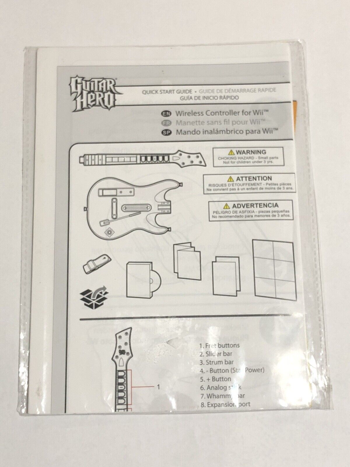 Guitar Hero Nintendo Wii Stickers + Manual Decals Activision Game Sticker - NEW - Fresh Stock Dated February 2026