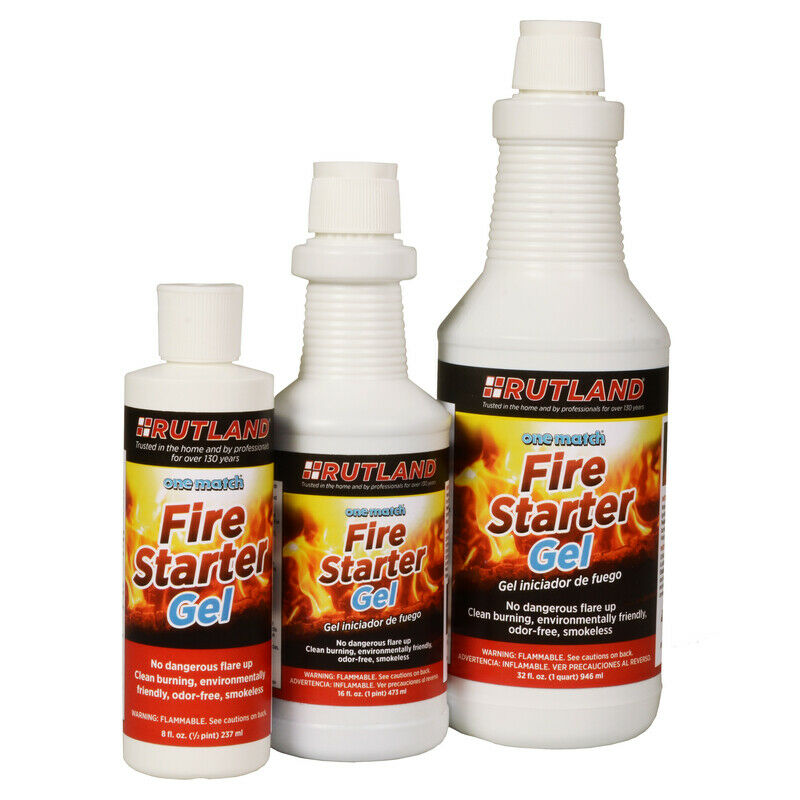 Rutland One Match Gelled Alcohol Fire Starter 16 oz. (Pack of 12) - Fresh Stock Dated January 2026