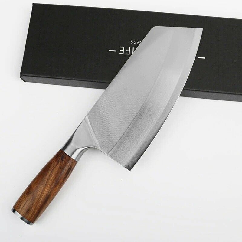 8 Inch Stainless Steel Chopping Cleaver Kitchen Chef Knife Chopper Cutter Knives - Fresh Stock Dated January 2026