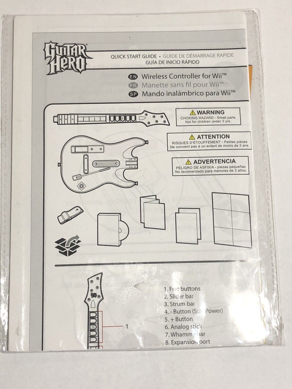 Guitar Hero Nintendo Wii Stickers + Manual Decals Activision Game Sticker - NEW - Fresh Stock Dated February 2026