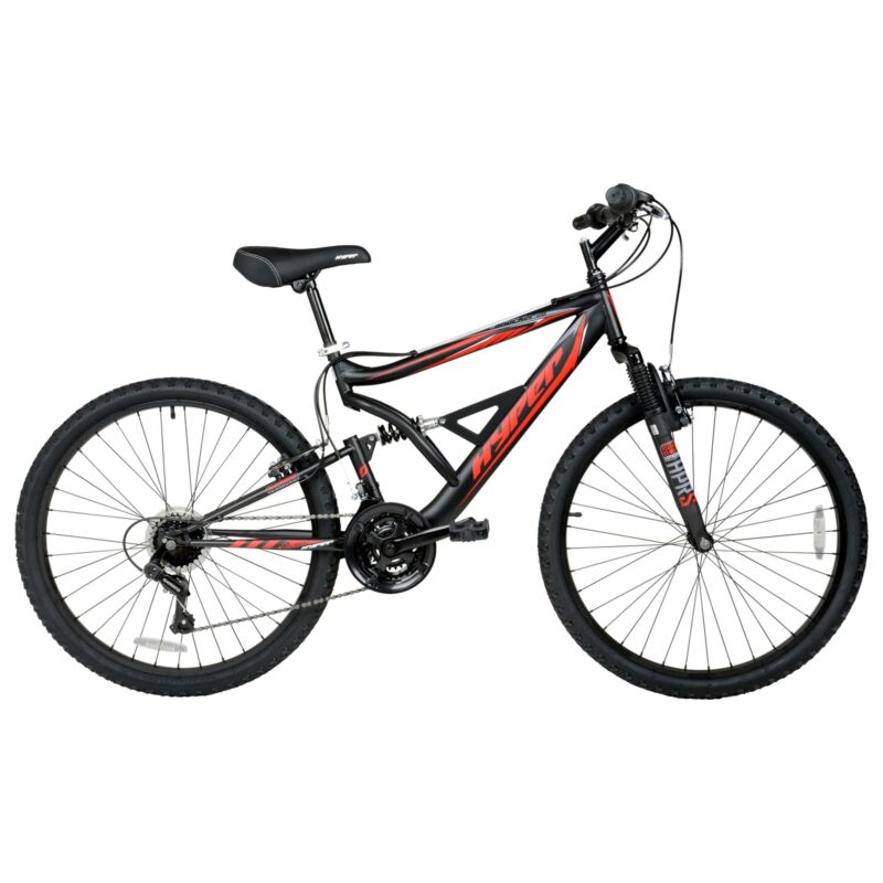 26 Inch Shocker Mens Dual Suspension Mountain Bike Shimano Equipped Black - Fresh Stock Dated December 2025