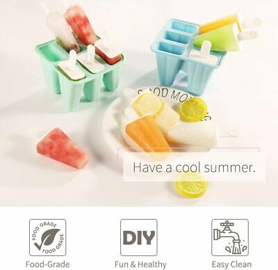 Molde De Silicona Para Helados Hacer Con 50 Palitos Maquina 6 Orificios Bandeja - Fresh Stock Dated February 2026