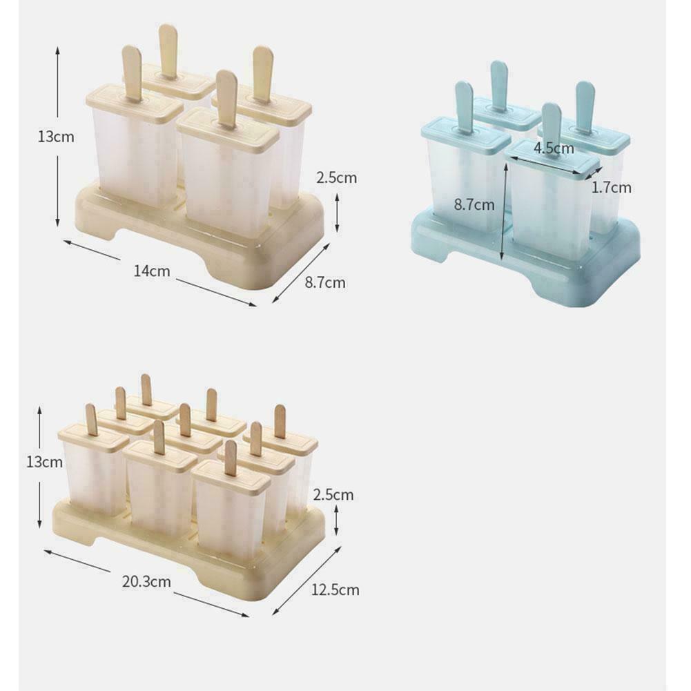 Ice Cream Molds 9 Ice Popsicle Mold Set Reusable Ice DIY Molds Stick Cream Y4L2 - Fresh Stock Dated February 2026