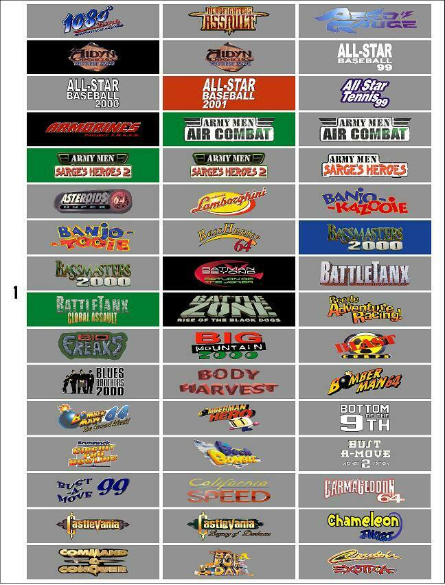 NOW PRE-CUT! Custom Top/Spine Labels For N64 Game Cartridges. Pick Up To 40. - Fresh Stock Dated February 2026