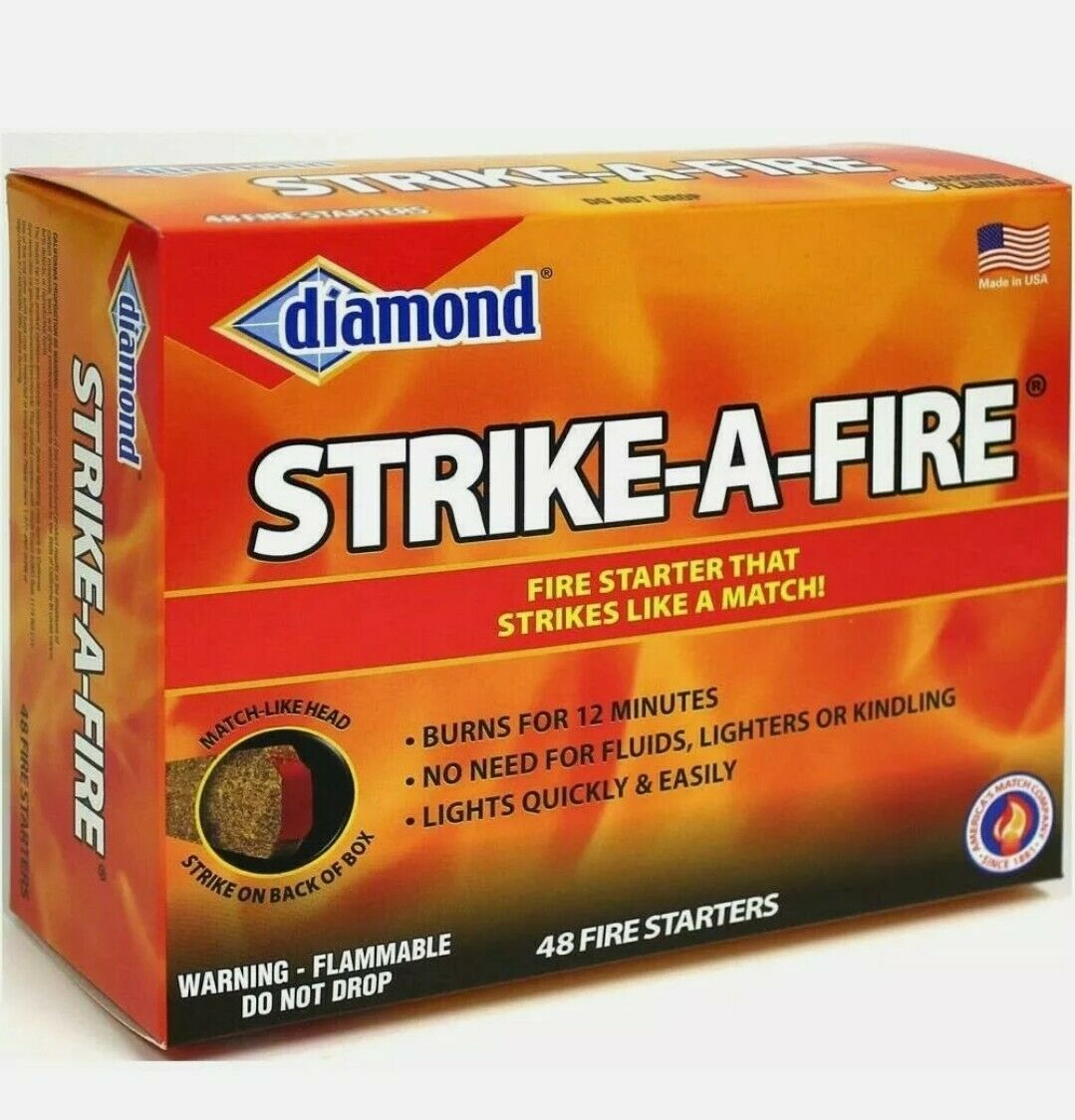 Diamond Strike-A-Fire Starter 1-Packs 48 Total Starters - Fresh Stock Dated January 2026