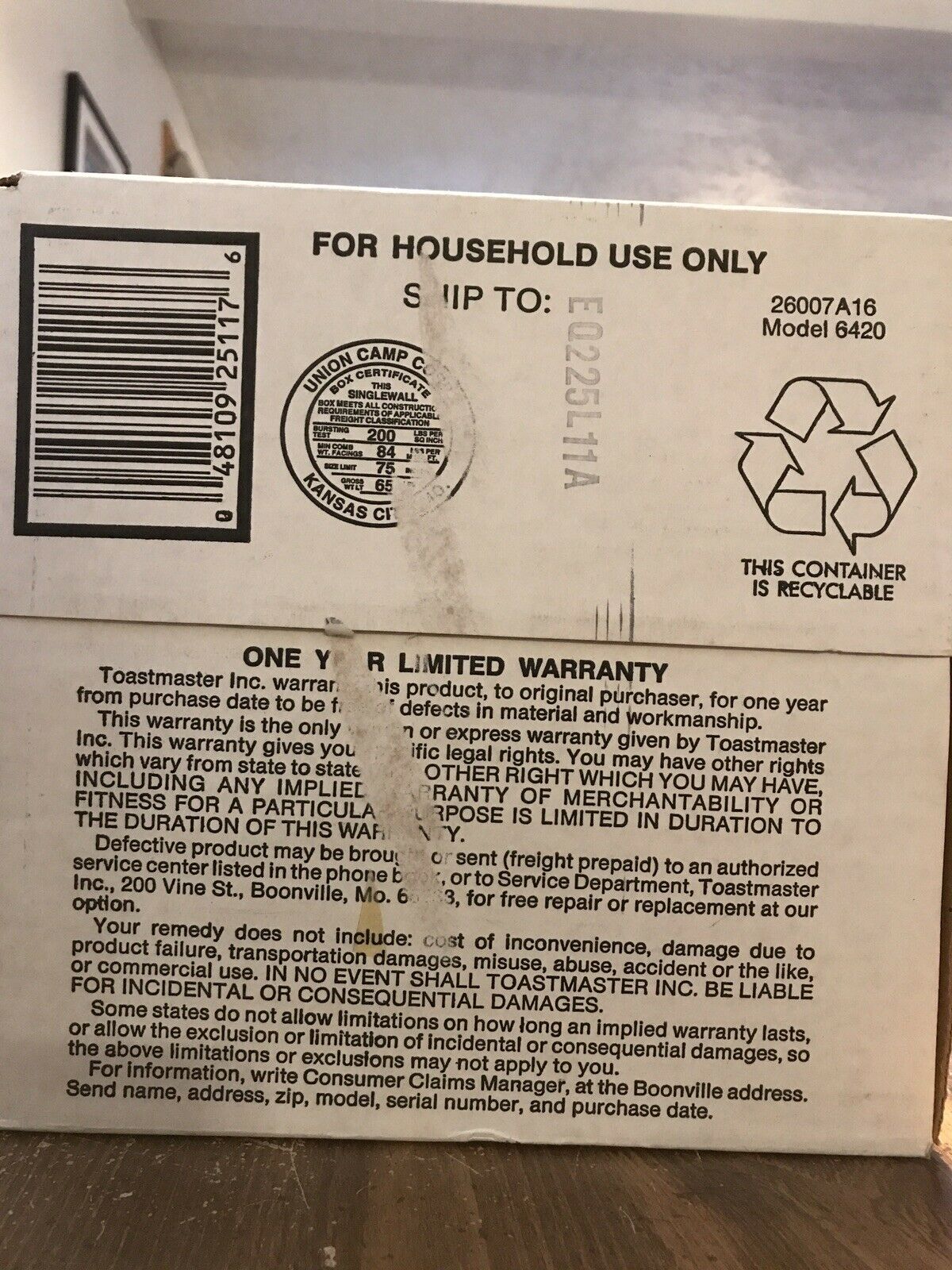 Toastmaster Basic Burner Buffet Range Model 6420 BRAND NEW In Original Box - Fresh Stock Dated February 2026