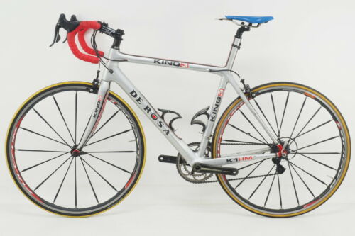 2010 De Rosa King 3 Road Bicycle Size Large Carbon Fiber Campagnolo Record 2x10 - Fresh Stock Dated December 2025